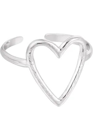 Yehwang Ring Big Heart - - One Size - Stainless Steel