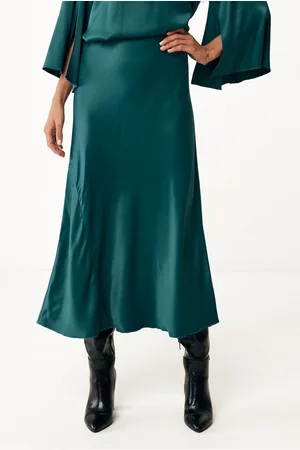 Mexx Rok Midi Satijn Groen Dames