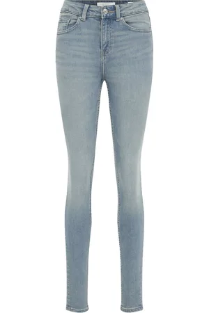 WE Fashion Dames skinny fit jeans met stretch