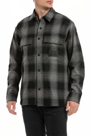 Replay M4112 .000.52622 Overhemd Met Lange Mouwen Grijs XL Man