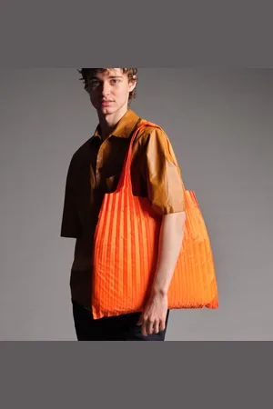 Loqi Bag - Pleated Orange Large