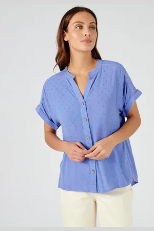 Damart Blouse in crêpestof met plumetis - Dames - - 46