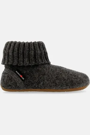 Haflinger Karlo Sokpantoffel - - 33 - Vilt, Kinderpantoffel, Gummyzool, warm om de enkels