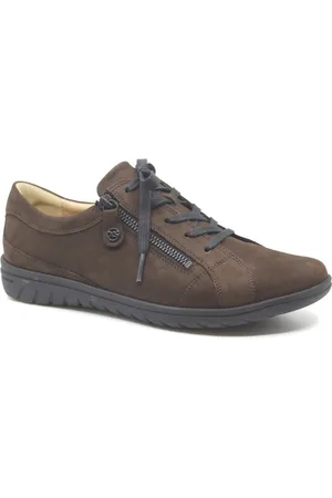 Hartjes 162.0892 bruine nubuck veterschoenen wijdte G
