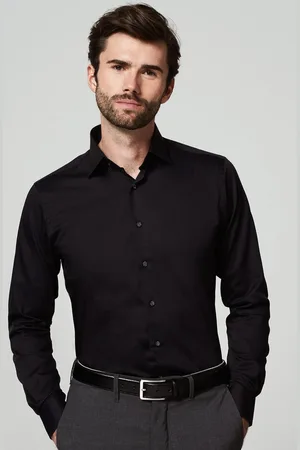 Michaelis Slim fit overhemd - mouwlengte 7 - twill - - Strijkvrij - Boordmaat: 38