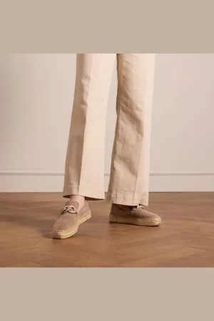 Manfield Dames - suède espadrilles met chain