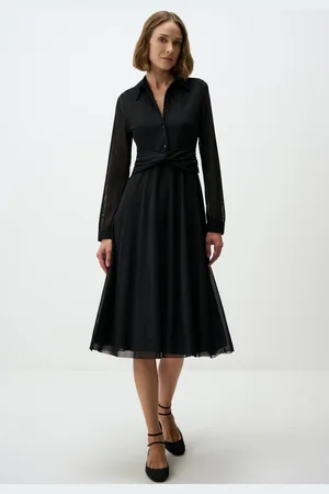 Jimmy Key Elegant Gedraaid Taille Jurk