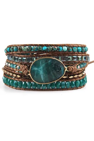 Marama Wikkelarmband Breeze - vegan - natuursteen - damesarmband - verstelbaar