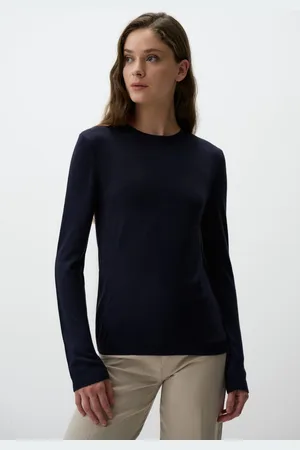 Jimmy Key Marineblauw Gebreid Pullover