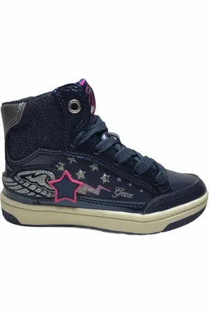 Geox Rits veter LED hoge wings sneakers J74L5A navy mt 25