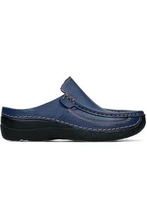 Wolky Leren Dames Muilen - Blauw - 41