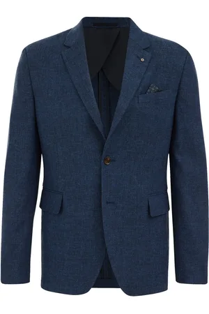 WE Fashion Heren blazer van linnenmix