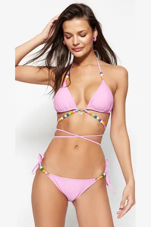 Trendyol Roze Kralen Accessoire Geknoopt Normaal Bikinibroekje Tbess23Ba00213