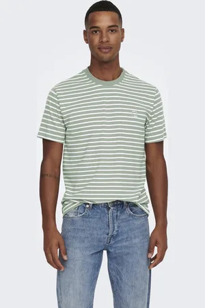 Only & Sons Henry Stripe Shirt Heren