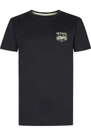 Petrol Industries Jongens Backprint T-shirt Bayfront - Zwart