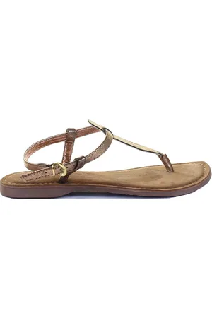 Lazamani Clara Leren Dames Sandalen Copper