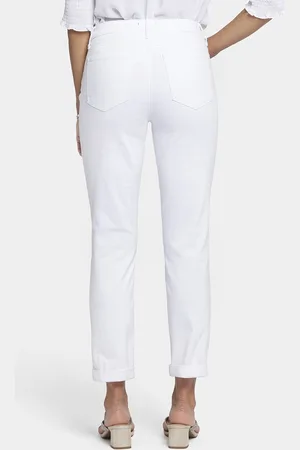 NYDJ Margot Girlfriend Jeans met opgerolde manchetten