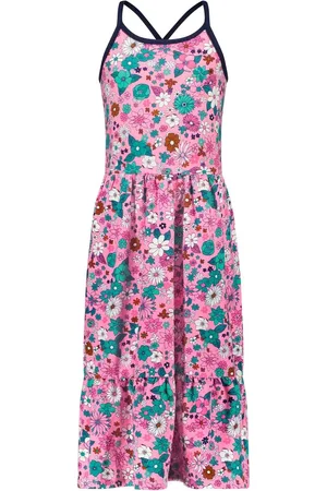B.Nosy B.Nosy Meisjes jurk midi - Cute flower AOP