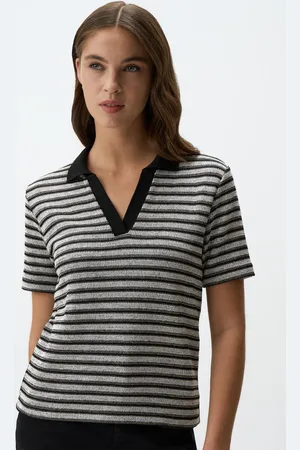 Jimmy Key Heather Gestreept Gebreid Polo