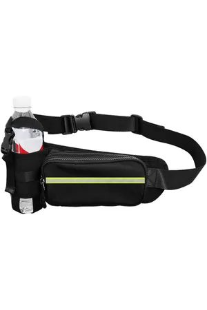 Merkloos Heuptasje Met Fles Houder - Heuptas Wandelen Met Flessenhouder - Buideltas Outdoor Met Drinkfles / Bidon Houder - Ideaal Voor Festival Of Vakantie - Multifunctionele Riem - Vverstelbaar - Voor Wandelen, Hondenwandelingen, Outdoor-Activiteit