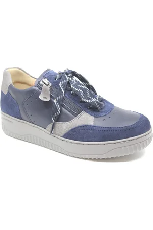 Hartjes 162.1952 /31 47.47, Donker blauwe dames sneakers met rits