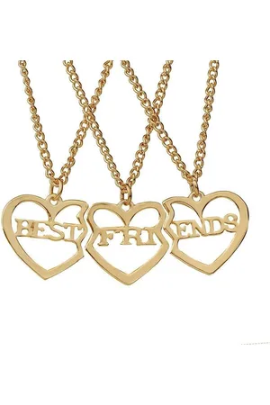 Kasey Vriendschapsketting - bff ketting - 3 stuks - Hartjes - Goudkleurig