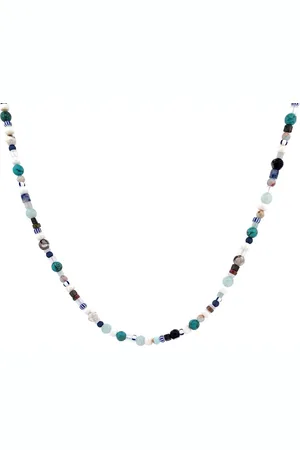 IBIZA MEN MENS JEWELLERY IbizaMen KIDS - jongens ketting - blauw - 4-6mm - 36cm