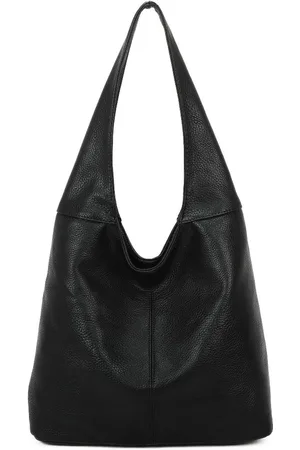 Merkloos Zwarte Hobo Schoudertas - Ruime trendy Schoudertassen - Kunstleer - Dames Tassen
