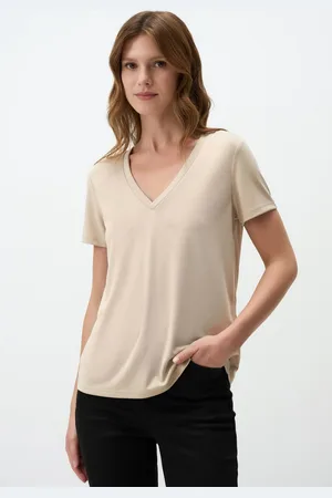 Jimmy Key V-Hals Kort Mouw Basic T-Shir