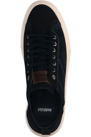 Manfield Heren - Navy suède sneakers