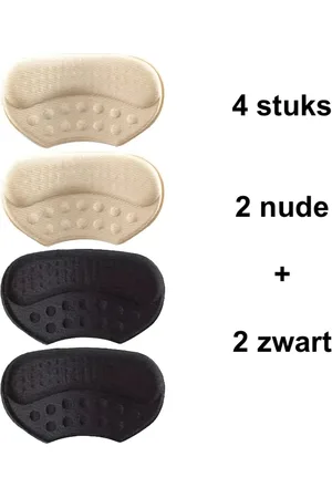 Merkloos 2 paar hielkussentjes - zelfklevende hiel inzetstukken - anti blaar - anti slip - hielbeschermers - voor dames en heren