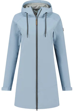 Travelin Jack Sunniva Halflange Damesjas winddicht en waterafstotend - Blauw