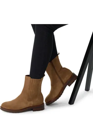 Manfield Dames - suède chelsea boots