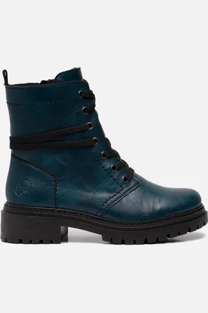 Rieker Dames veterboot - Petrol