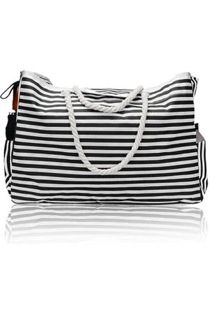 Merkloos Waterbestendige strandtas - Dames handtas - Strandtas voor Dames - voor Vakantie, Reizen - Campingtas - Weekendtas - Waterbestendig - 55??38??15cm - Ruime strandtas met rits