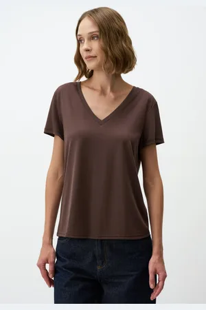 Jimmy Key V-Hals Kort Mouw Basic T-Shir