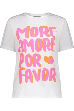 Geisha T-shirt T Shirt Amore 52040 70 White/pink/orange Dames
