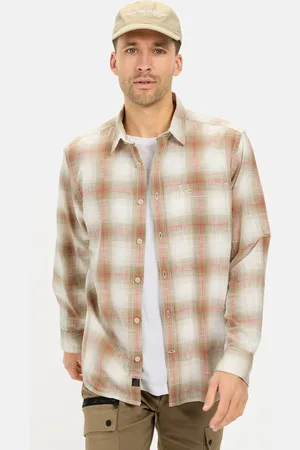 Camel Active Geruit lang mouw shirt gemaakt van katoen