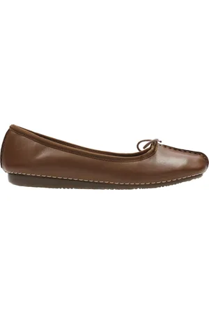 Clarks Damesschoenen - Freckle Ice - Dark Tan Leather