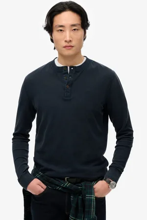 Superdry Lw Textured Grandad T-shirt Met Lange Mouwen M Man