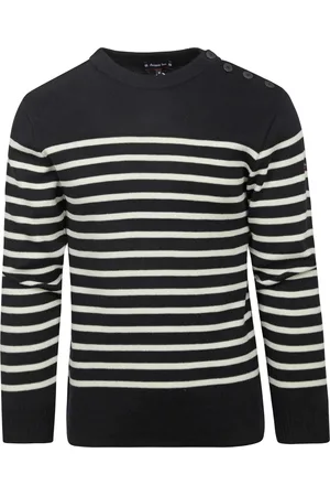 Armor.lux Armor-Lux Paimpol Trui Wol Strepen Navy