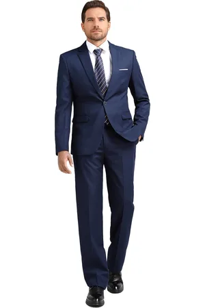Allthemen Heren 2-Piece Suit - Zaken moderne casual jas pak - L