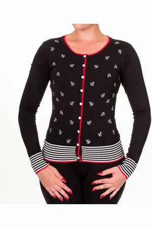 Banned Retro Close Call Cardigan - 2XL - /Wit