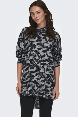 JDY LINE LIFE L/S LONG SHIRT WVN - Dames - Blouses