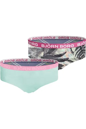 Björn Borg Meisjes Hipster 2-Pack – Zacht Katoen – Mintgroen & Tropical Print maat 170 Vrouwen