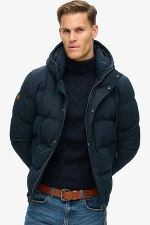 Superdry Korte Everest pufferjas met capuchon - Heren - Gewatteerde jassen