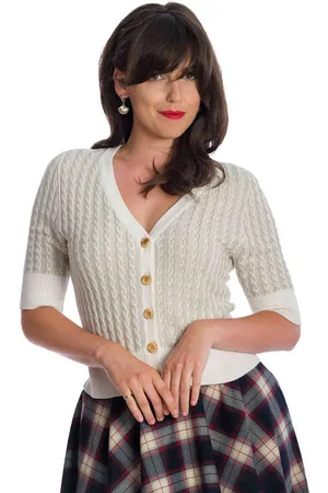 Banned Retro REGATTA RACE STRIPE KNIT Cardigan - XL