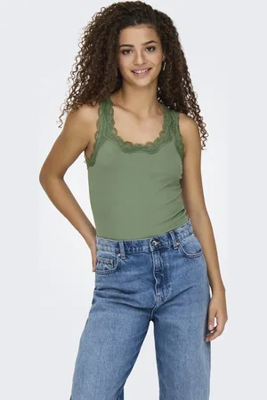 JDY ETOILE S/L RIB TANK TOP JRS DIA - Dames - Tops