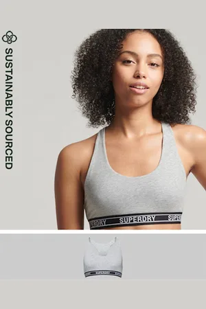 Superdry Multi Logo Crop Lette Bh Grijs S Vrouw