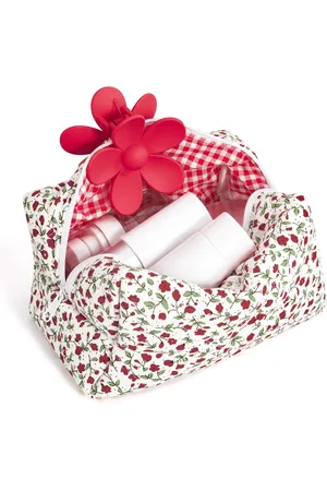 Merkloos Flower Makeup Bag Portable Large Capacity Makeup Bag for Women Girls by Heveer